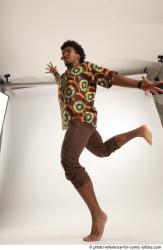 Man Adult Average Black Moving poses Coat Dance